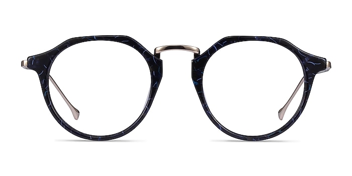 Phoebe Blue Floral Acetate Eyeglass Frames from EyeBuyDirect