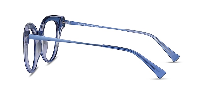 Swerve Clear Blue Acetate Eyeglass Frames from EyeBuyDirect
