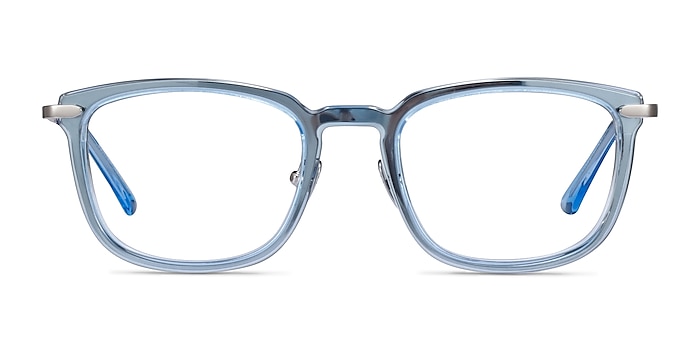 Clayton Clear Blue Acetate Eyeglass Frames from EyeBuyDirect