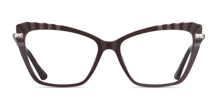 Choir Marron foncé Acétate Montures de lunettes de vue d'EyeBuyDirect