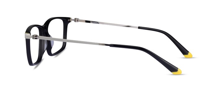 Commuter Black Yellow Gold Acétate Montures de lunettes de vue d'EyeBuyDirect