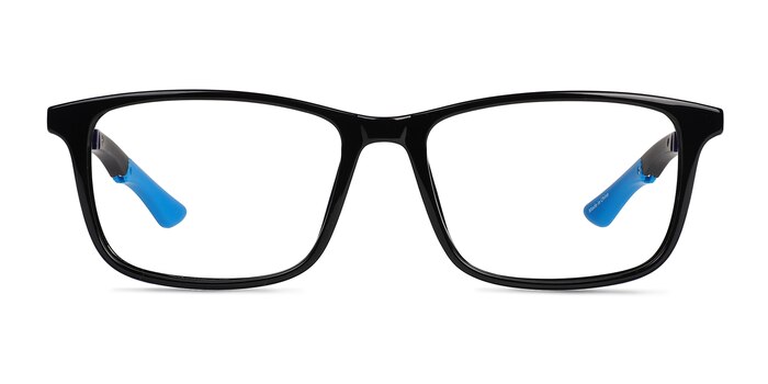 Agility Solid Black Métal Montures de lunettes de vue d'EyeBuyDirect