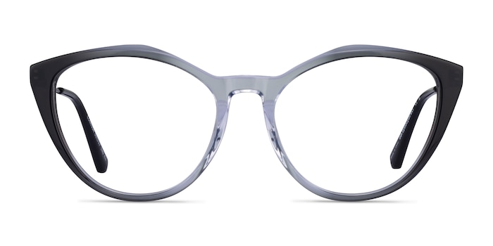 Clarissa Gradient Black Crystal Acétate Montures de lunettes de vue d'EyeBuyDirect