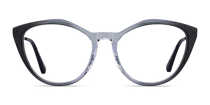 Clarissa Gradient Black Crystal Acetate Eyeglass Frames from EyeBuyDirect