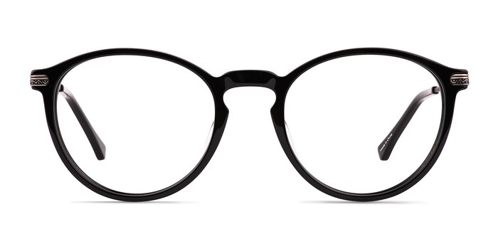 Boaz Matte Black Acetate Eyeglass Frames from EyeBuyDirect