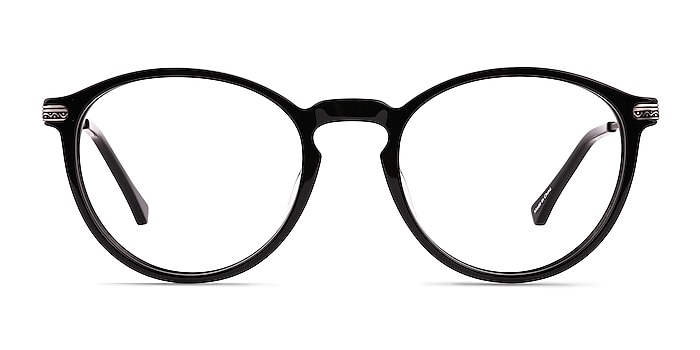 Boaz Matte Black Acetate Eyeglass Frames from EyeBuyDirect