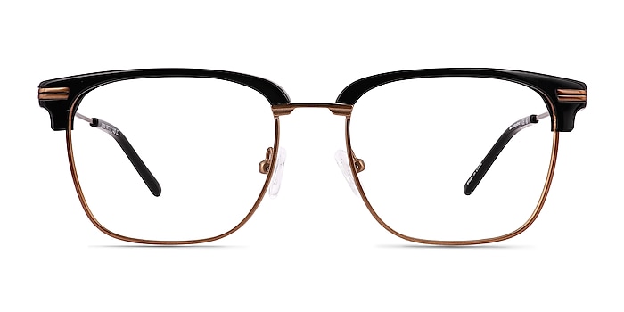 Ezra Black Acetate Eyeglass Frames from EyeBuyDirect