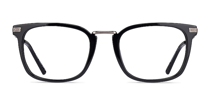 Adzo Noir Acétate Montures de lunettes de vue d'EyeBuyDirect