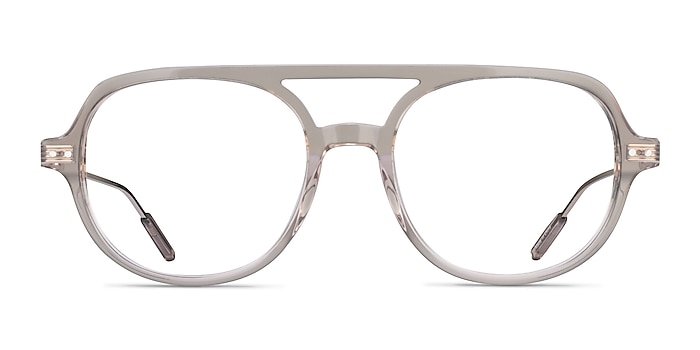 Jett Clear Gray Acétate Montures de lunettes de vue d'EyeBuyDirect