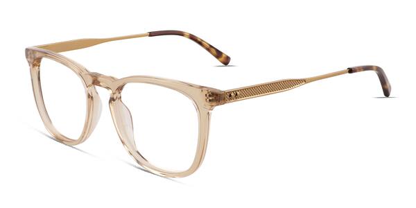 Clear Light Brown Vinyl -  Acetate Eyeglasses