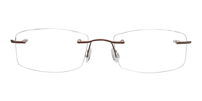 Delemont Brown Titanium Eyeglass Frames from EyeBuyDirect