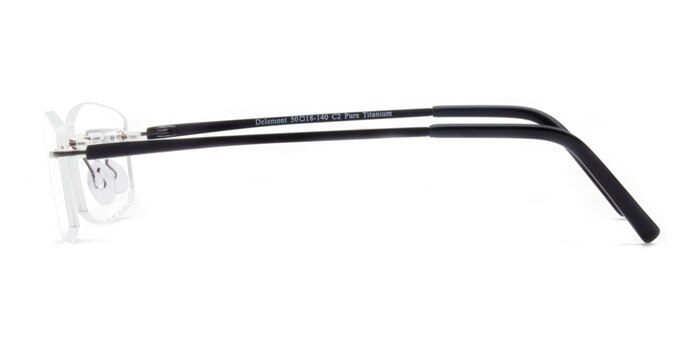 Delemont Black Titanium Eyeglass Frames from EyeBuyDirect
