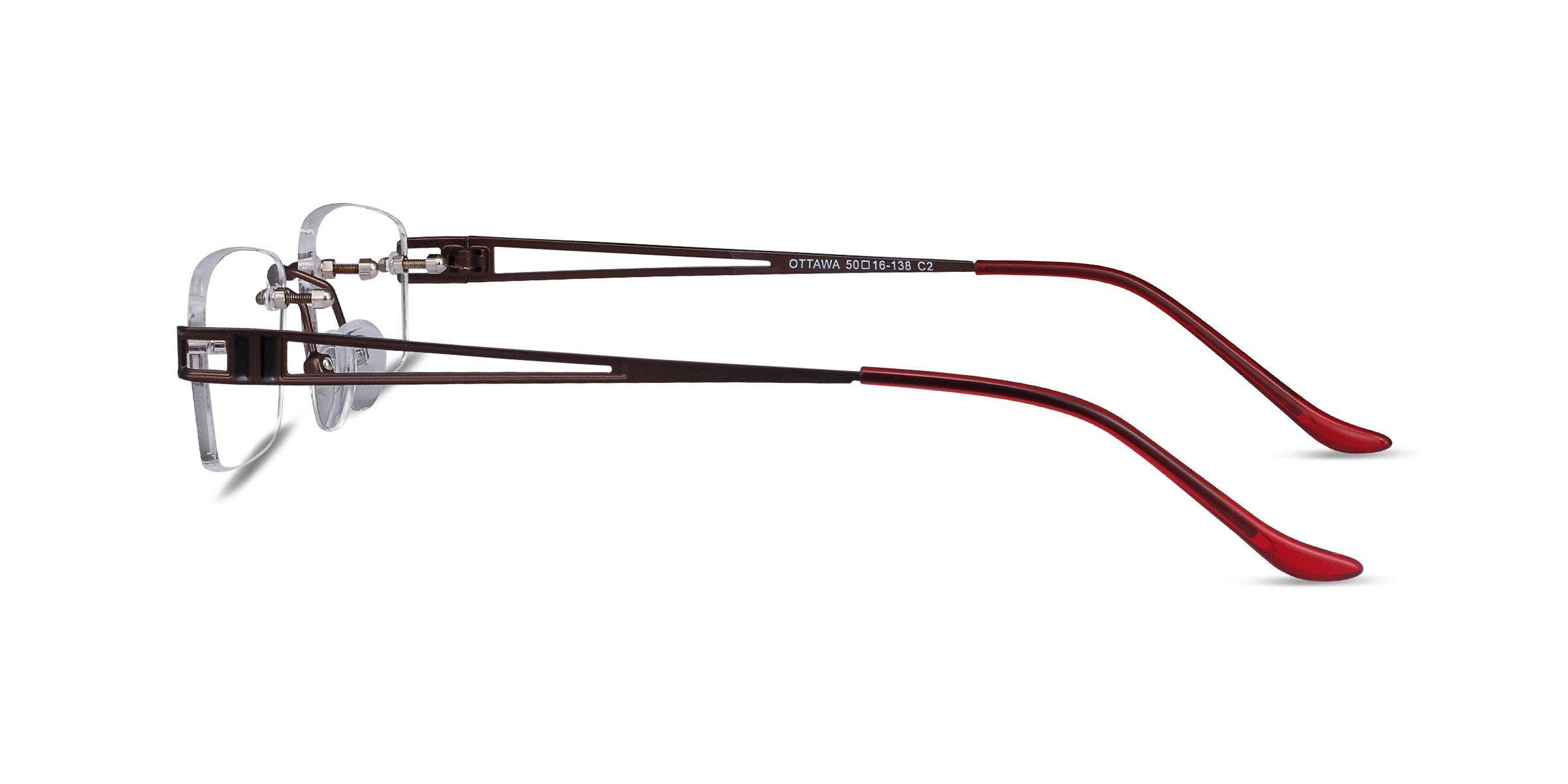 Ottawa Rectangle Brown Rimless Eyeglasses Eyebuydirect
