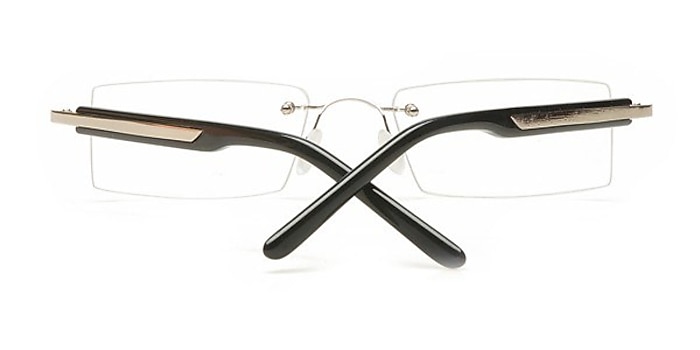 Silver/Black Mozdok -  Lightweight Metal Eyeglasses