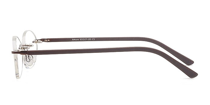 Amure Brown Metal Eyeglass Frames from EyeBuyDirect