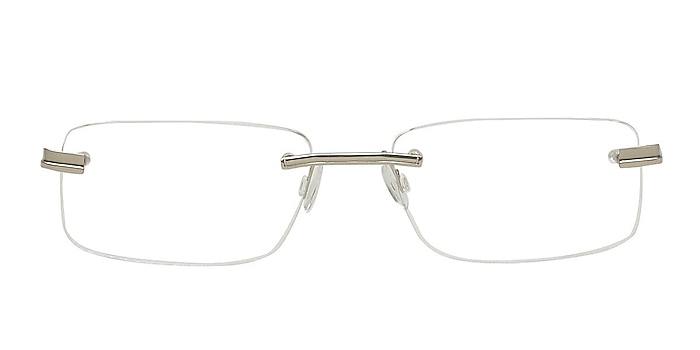 Nikolayevsk Silver Metal Eyeglass Frames from EyeBuyDirect