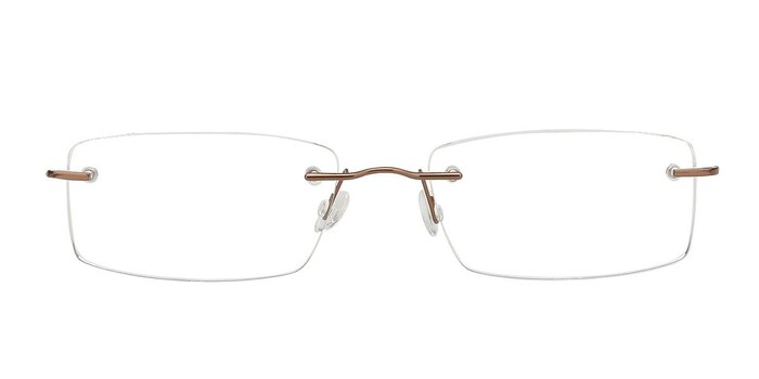 Polessk Brown Metal Eyeglass Frames from EyeBuyDirect