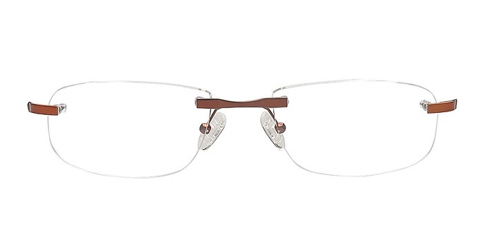 Neftegorsk Brown Metal Eyeglass Frames from EyeBuyDirect