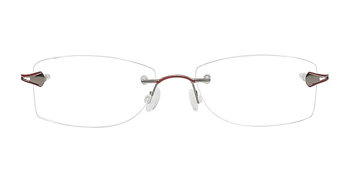 Belokurikha Gunmetal/Red Metal Eyeglass Frames from EyeBuyDirect