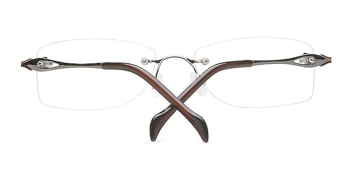 Gunmetal/Red Belokurikha -  Lightweight Metal Eyeglasses
