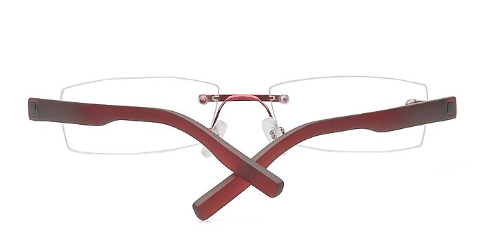 Burgundy Kenai -  Lightweight Metal Eyeglasses