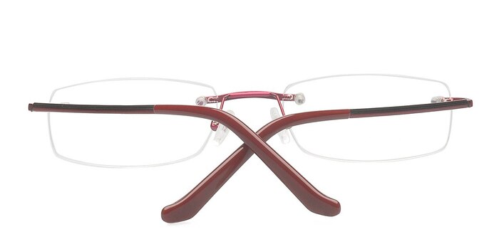 Burgundy Alijah -  Lightweight Metal Eyeglasses