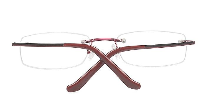 Burgundy Alijah -  Lightweight Metal Eyeglasses
