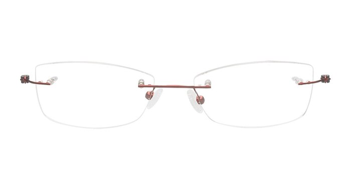Aaliyah Burgundy Titanium Eyeglass Frames from EyeBuyDirect