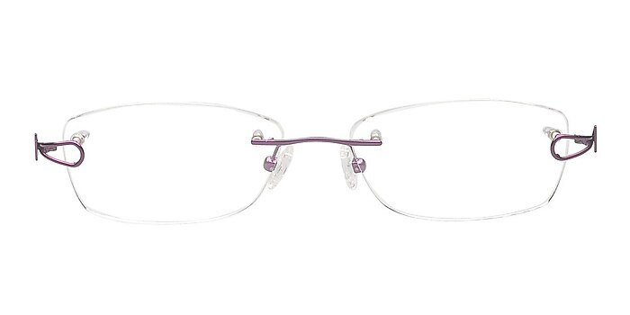 Alannah Purple Titanium Eyeglass Frames from EyeBuyDirect
