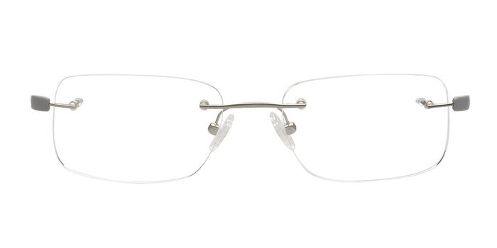 Amir Silver Titanium Eyeglass Frames from EyeBuyDirect