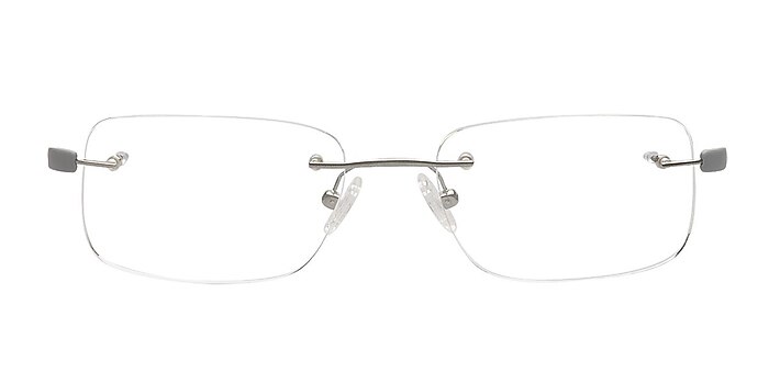 Amir Silver Titanium Eyeglass Frames from EyeBuyDirect