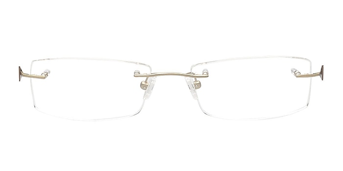 Anders Golden Titanium Eyeglass Frames from EyeBuyDirect