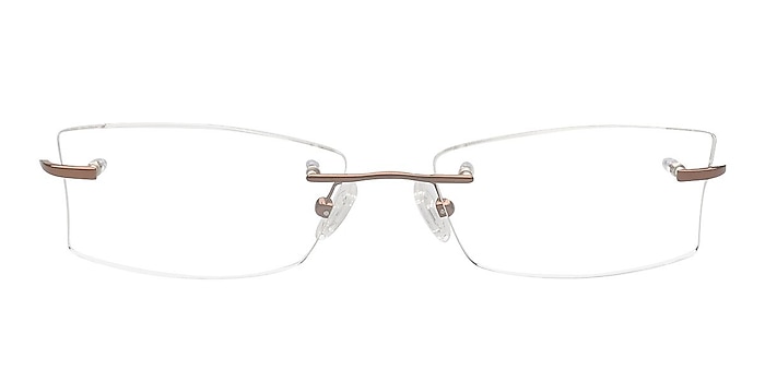 Carmine Brown Titanium Eyeglass Frames from EyeBuyDirect