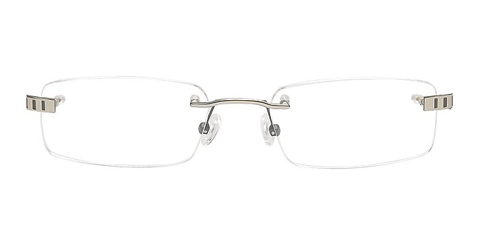 Alvin Silver Metal Eyeglass Frames from EyeBuyDirect