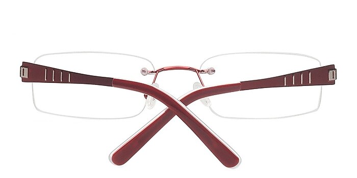 Silver/Red Alvin -  Lightweight Metal Eyeglasses