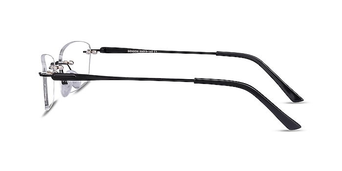 Benson Noir Métal Montures de lunettes de vue d'EyeBuyDirect