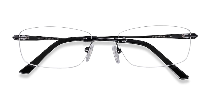 Black Benson -  Lightweight Metal Eyeglasses