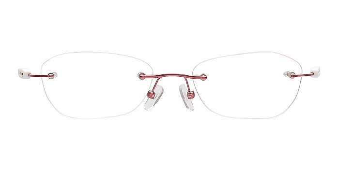 Kjord02 Burgundy Metal Eyeglass Frames from EyeBuyDirect