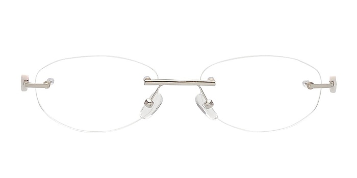 Kenai02 Silver Metal Eyeglass Frames from EyeBuyDirect