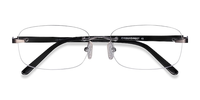 Gunmetal Vernon -  Lightweight Acetate, Metal Eyeglasses