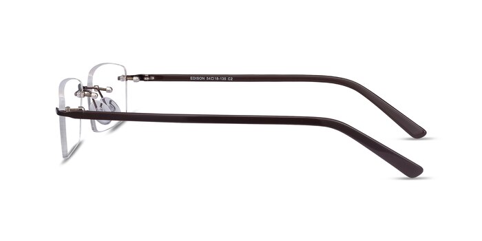 Edison Brown Metal Eyeglass Frames from EyeBuyDirect