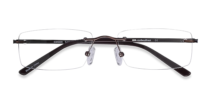 Brown Edison -  Lightweight Metal Eyeglasses