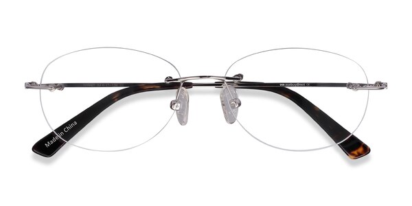 Market Oval Silver Rimless Eyeglasses | EyeBuyDirect