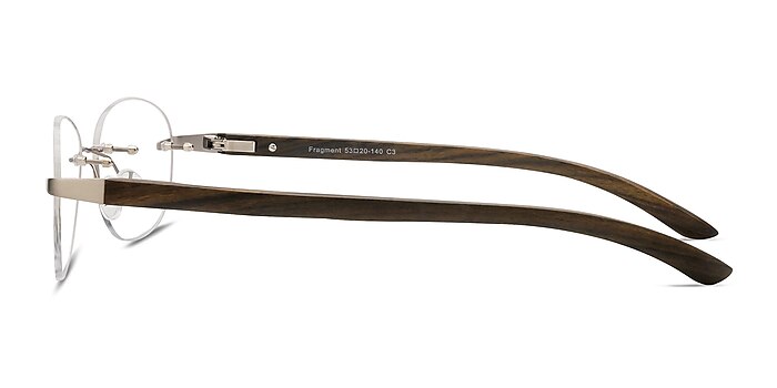 Fragment Silver Brown Wood-texture Montures de lunettes de vue d'EyeBuyDirect