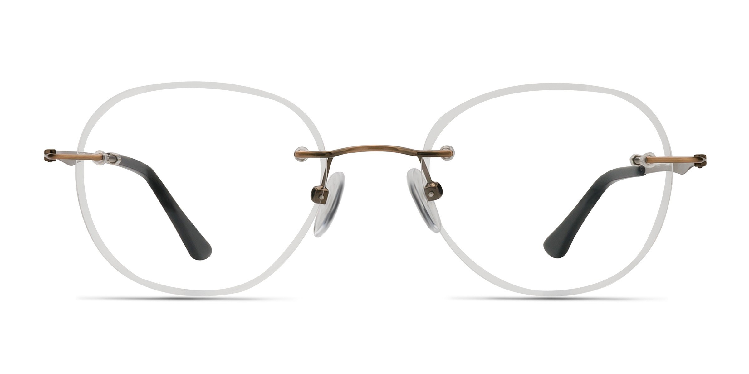 Fuse Round Bronze Rimless Eyeglasses Eyebuydirect