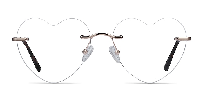 Amore Golden Metal Eyeglass Frames from EyeBuyDirect