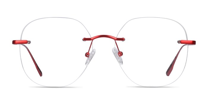 Lisa Red Metal Eyeglass Frames from EyeBuyDirect