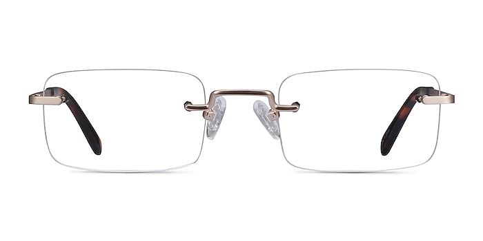 Simplicity Gold Metal Eyeglass Frames from EyeBuyDirect