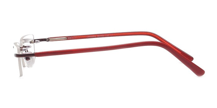 Linkoping Burgundy Métal Montures de lunettes de vue d'EyeBuyDirect