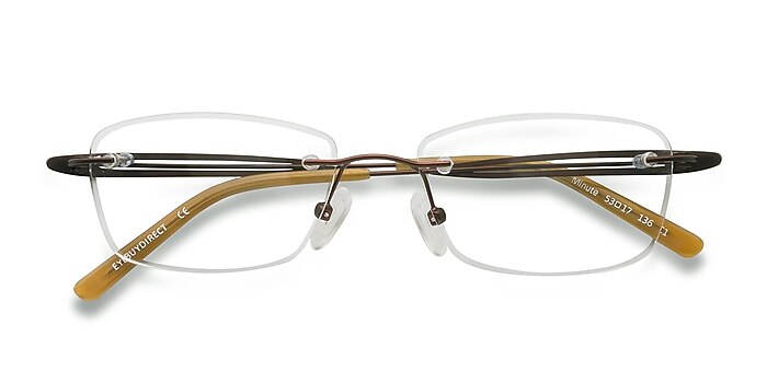 Brown Minute -  Lightweight Metal Eyeglasses
